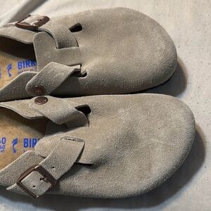 Birkenstock Tan Suede Mules